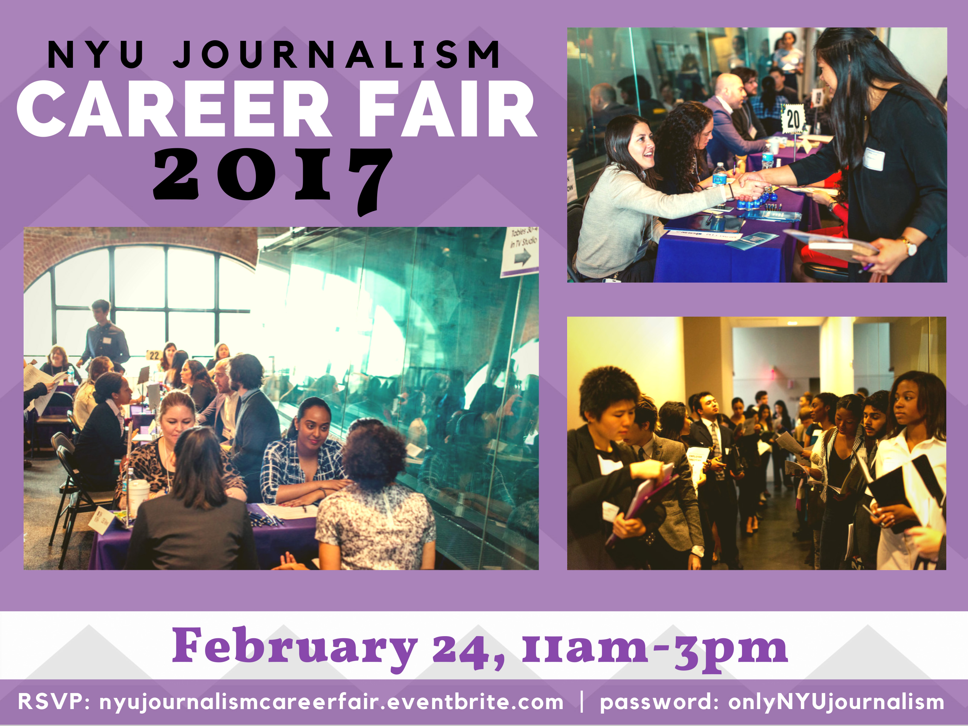 NYU Journalism Career Fair 2017 - Event Poster 24 Feb 2017