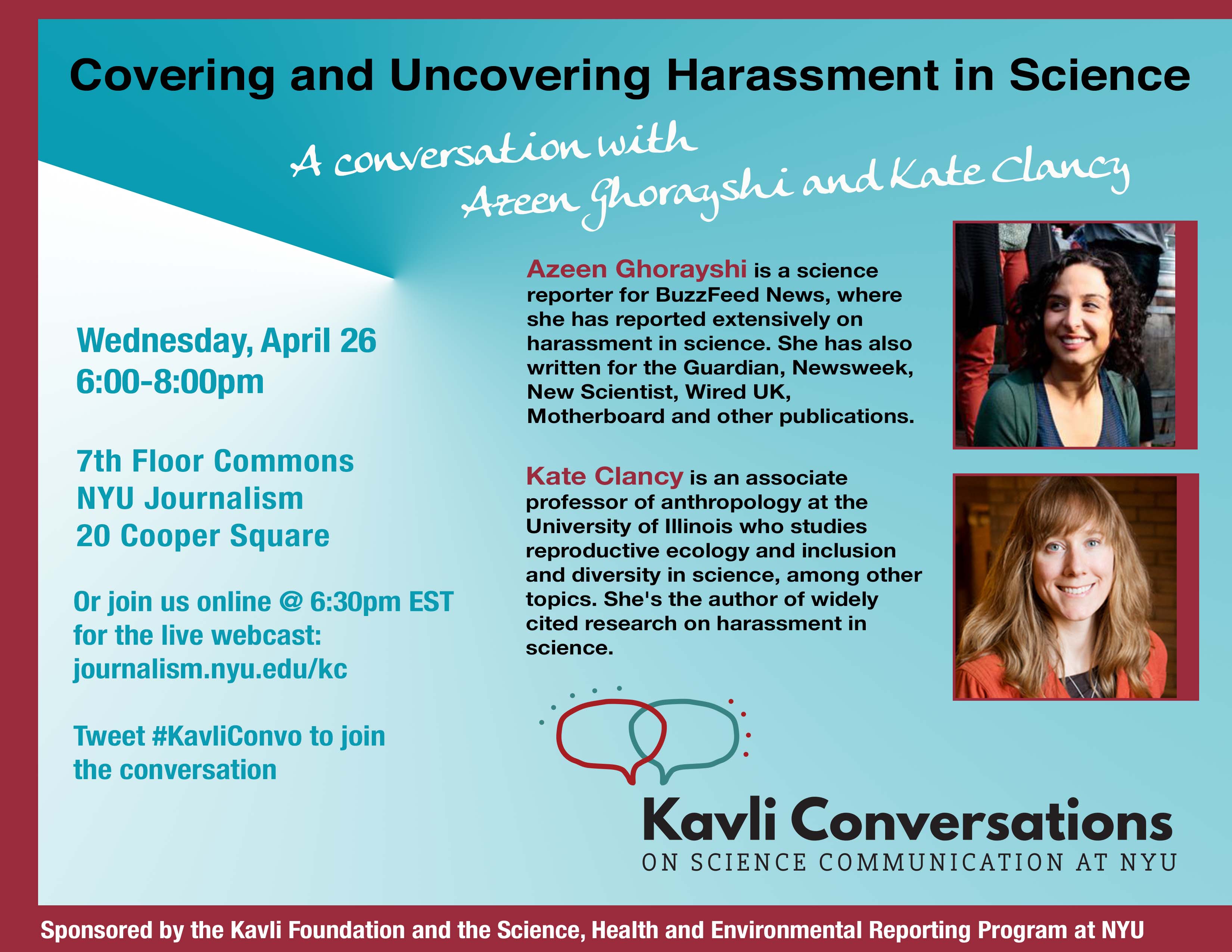 Covering and Uncovering Harassment in Science - Event Poster 26 Apr 2017