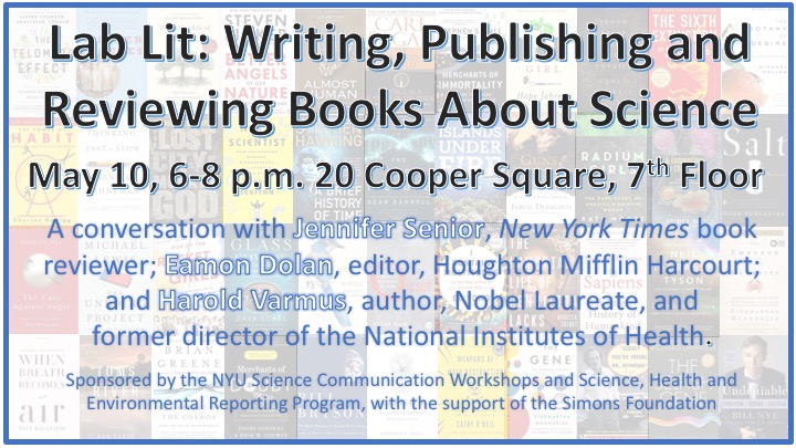 Lab Lit: Writing, Publishing, and Reviewing Books About Science - Event Poster May 10th 2017