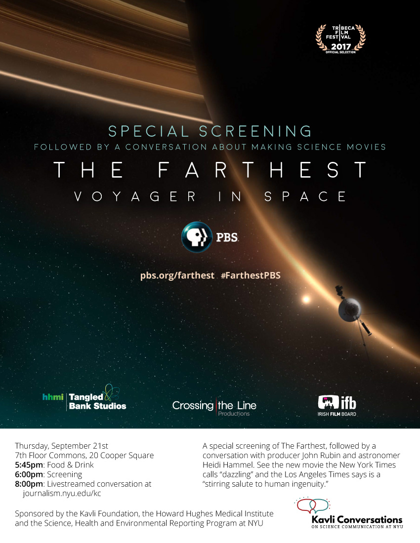 The Farthest Voyager in Space - Special Screening - Event Poster September 21st 2017