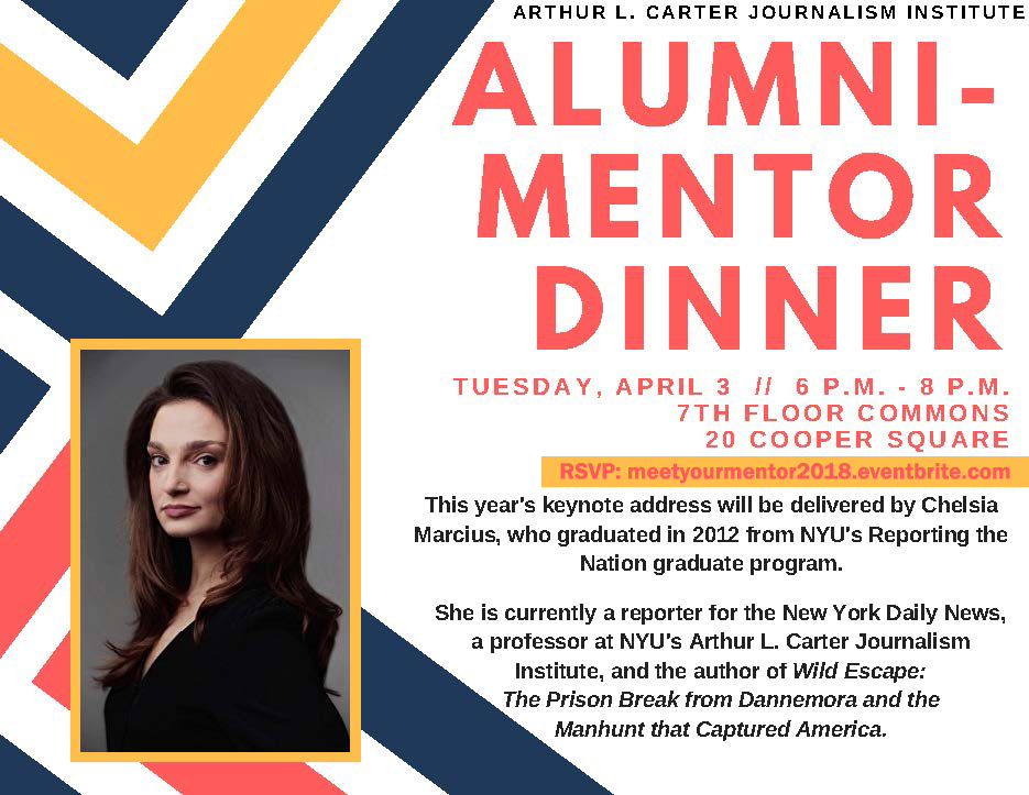Meet Your Mentor Dinner - Event Poster 2018