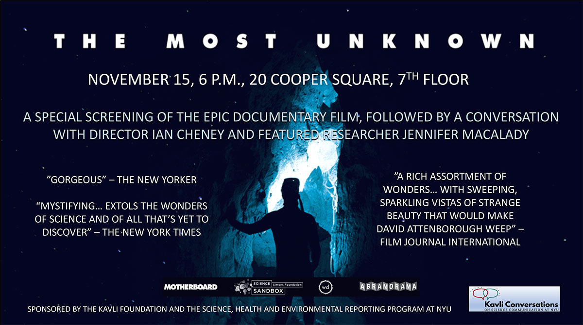 Event Poster: The Most Unknown: A Screening