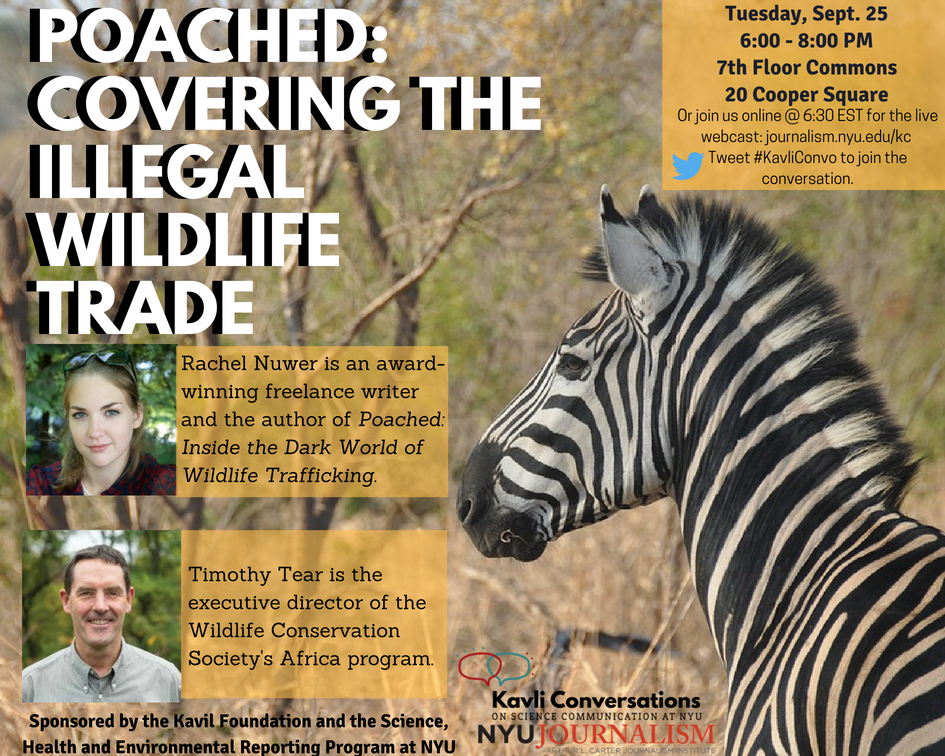 Event Poster: Poached: Covering the Illegal Wildlife Trade