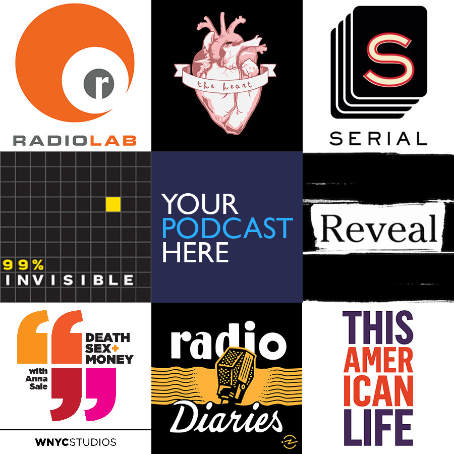 Podcast Logos Collage - Your Podcast Here