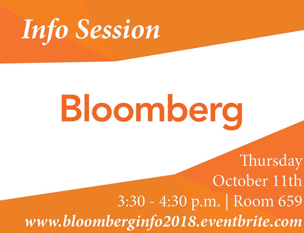 Bloomberg Info Session - Event Poster 2018