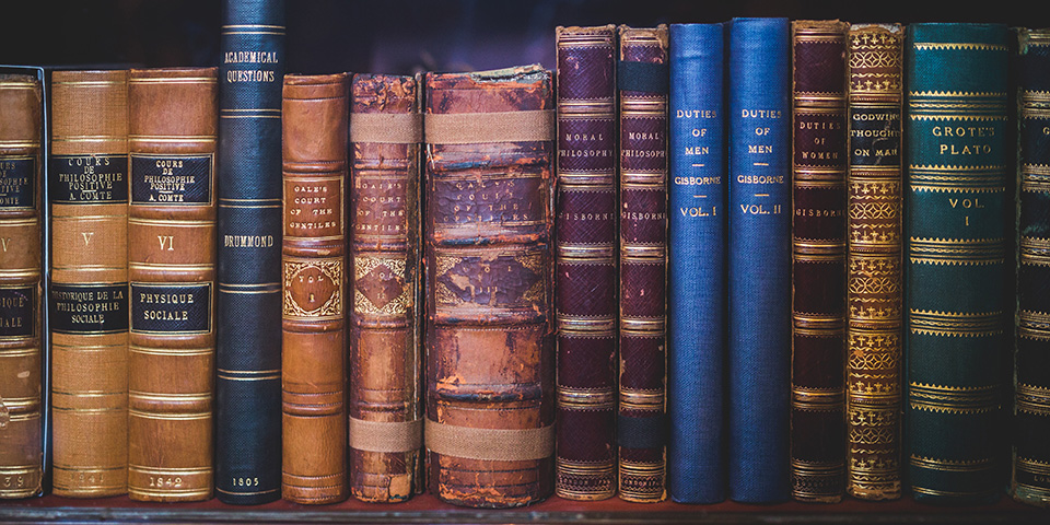 Books on a shelf