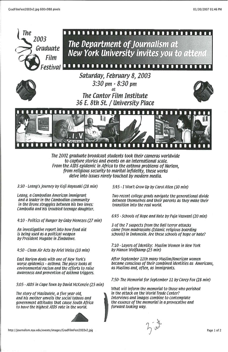 NewsDoc Film Festival 2003 Poster