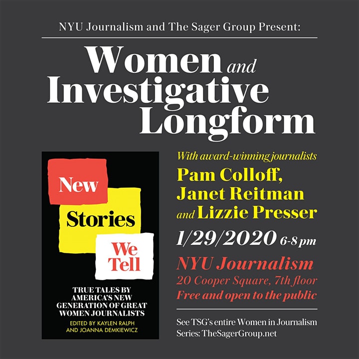 Event Poster - Women & Investigative Longform