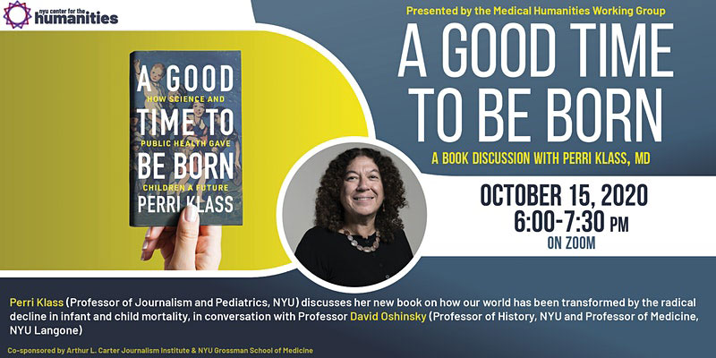 Event Poster - 2020 Fall - A Good Time To Be Born: A Book Discussion - See event page for details