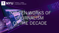 Event - 2020 Fall - Top Ten Works of Journalism of the Decade