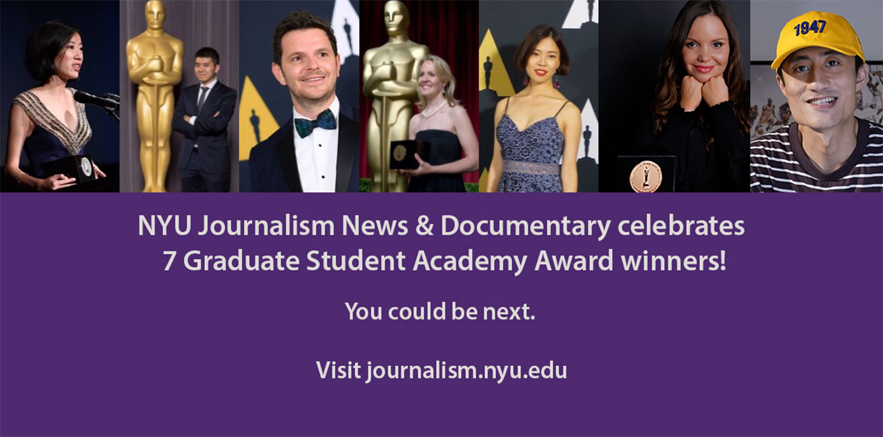 NYU Journalism News & Documentary celebrates 7 Graduate Student Award winners! You could be next. Visit journalism.nyu.edu