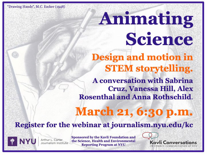 Event Poster - Animating Science: Design and motion in STEM storytelling - See event page for details