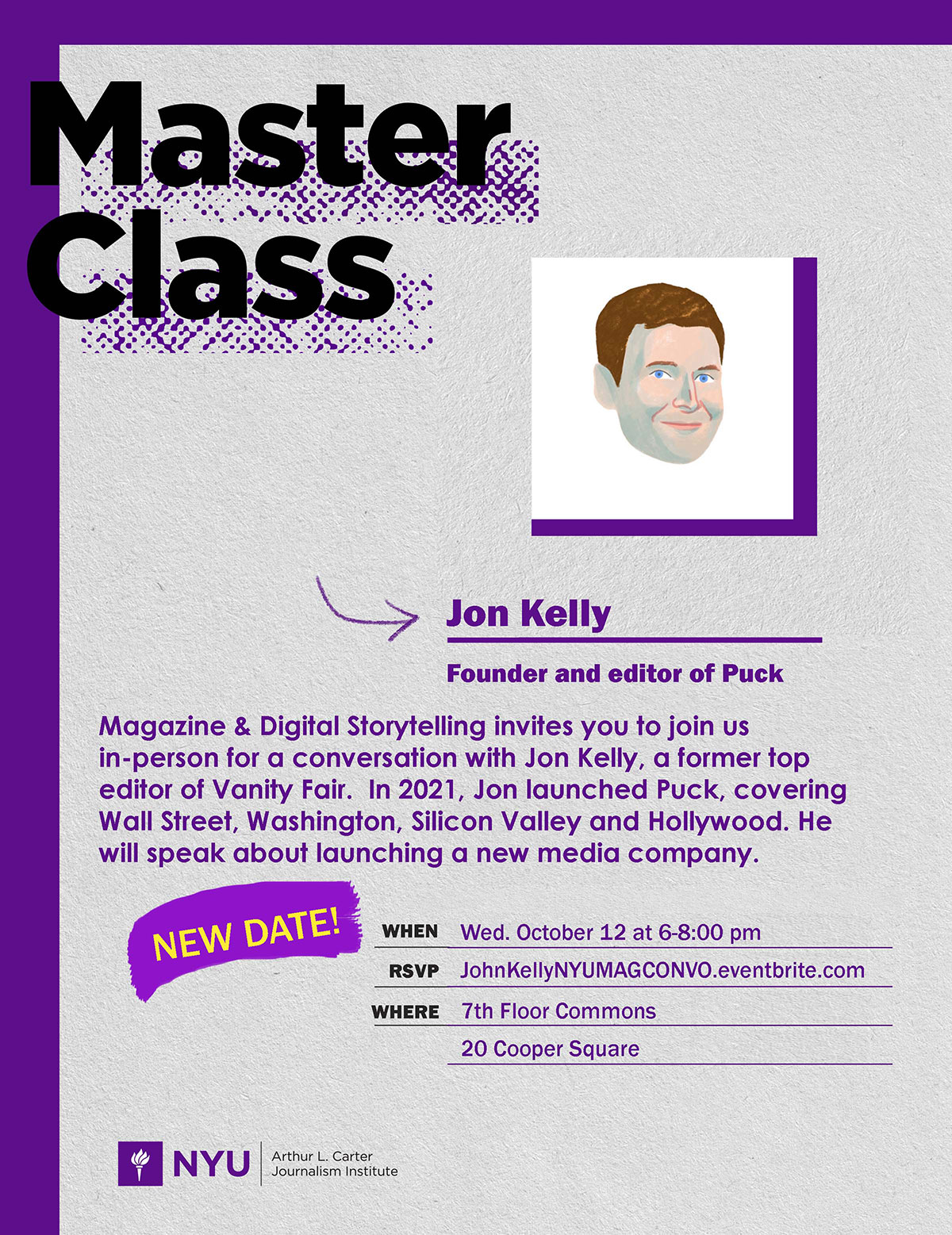Event Poster - Master Class with Jon Kelly - See event page for details