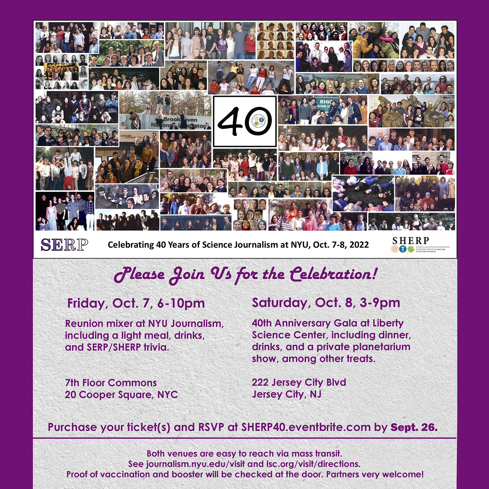 Event Poster - 40th SHERP Anniversary - See event page for details