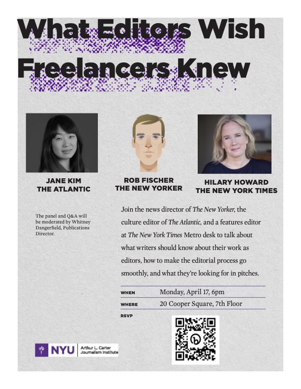 What Editors Wish Freelancers Knew Event Poster