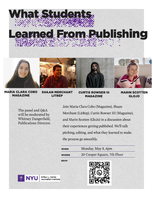 What Students Learned From Publishing Event Poster