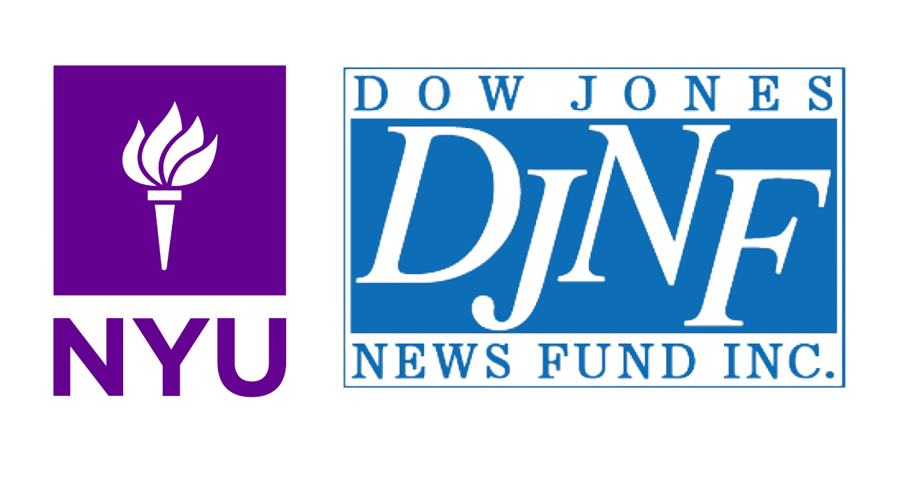 Sponsor logos - Dow Jones News Fund and NYU