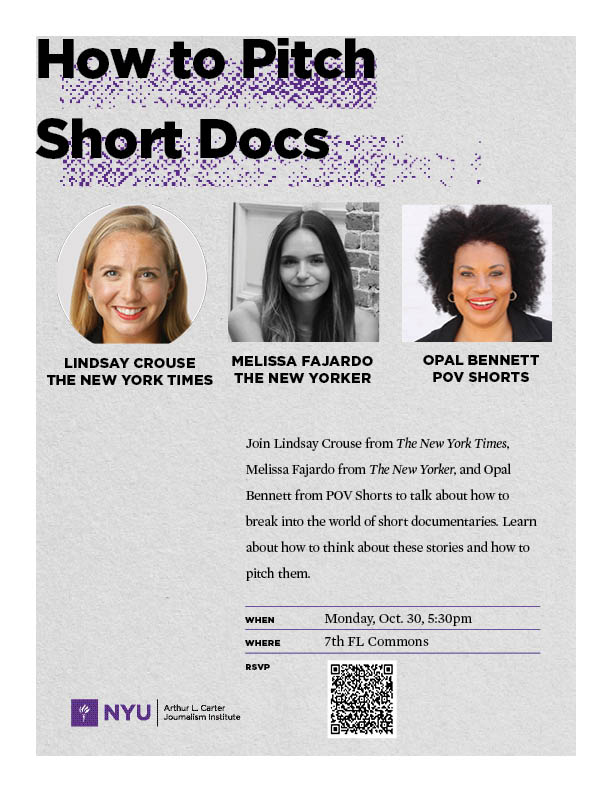 How to pitch short docs event poster
