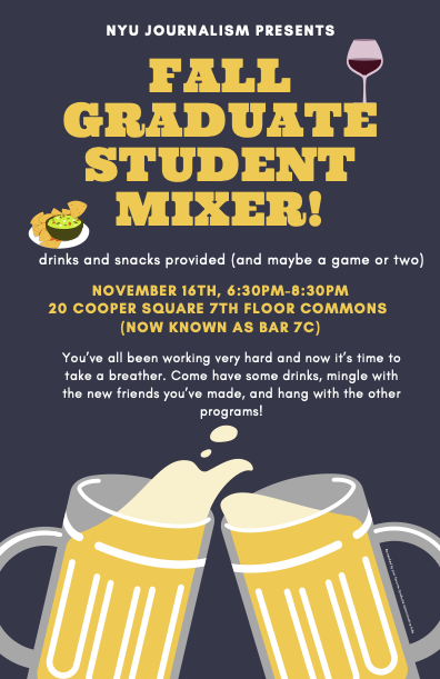 Fall grad student mixer poster