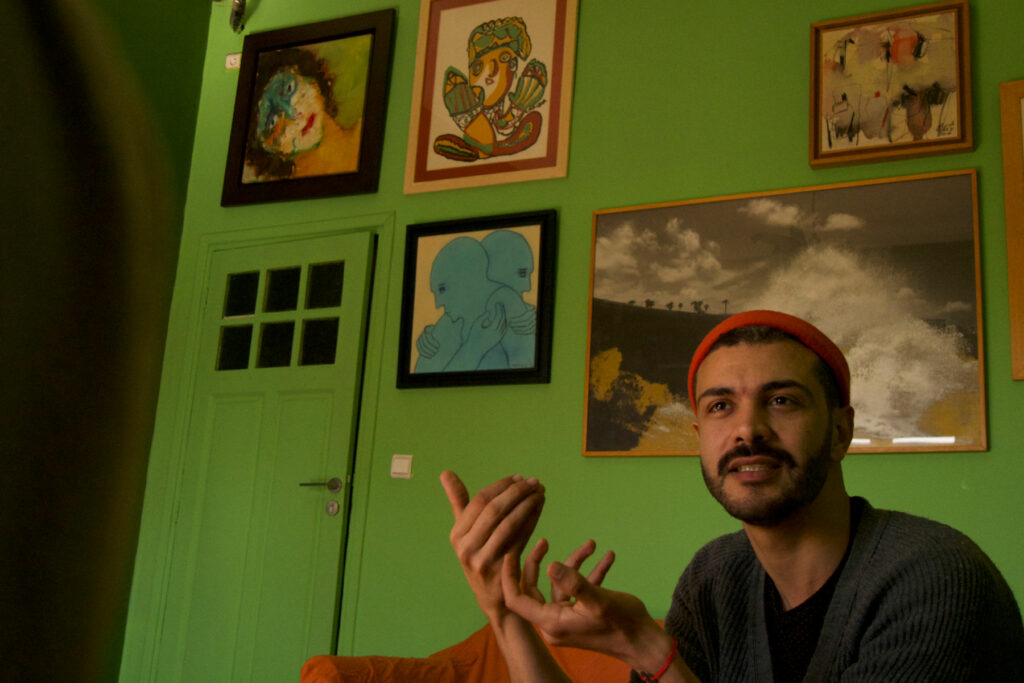 Soufiane Hennani at his apartment in Rabat.