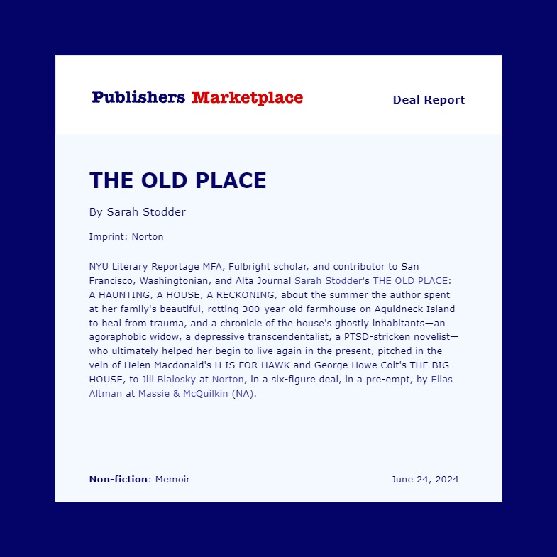 The old place deal report