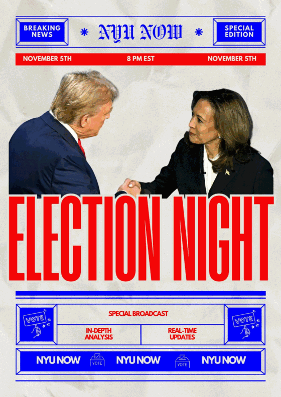 NYU now election night poster