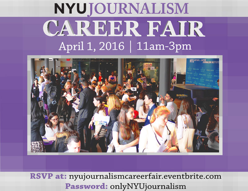 NYU Journalism Career Fair 2016