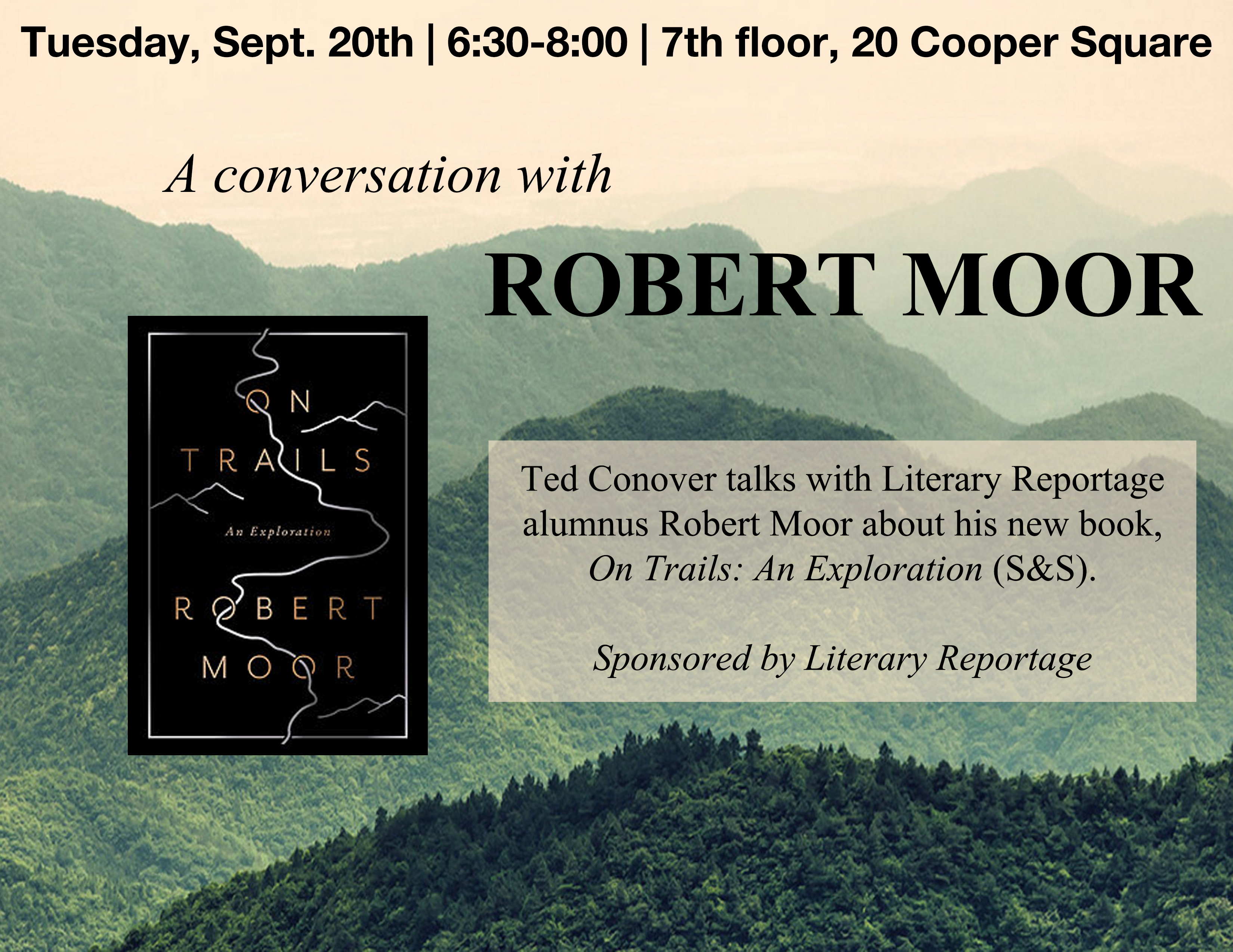 A conversation with Robert Moor - 20 Sep 2016