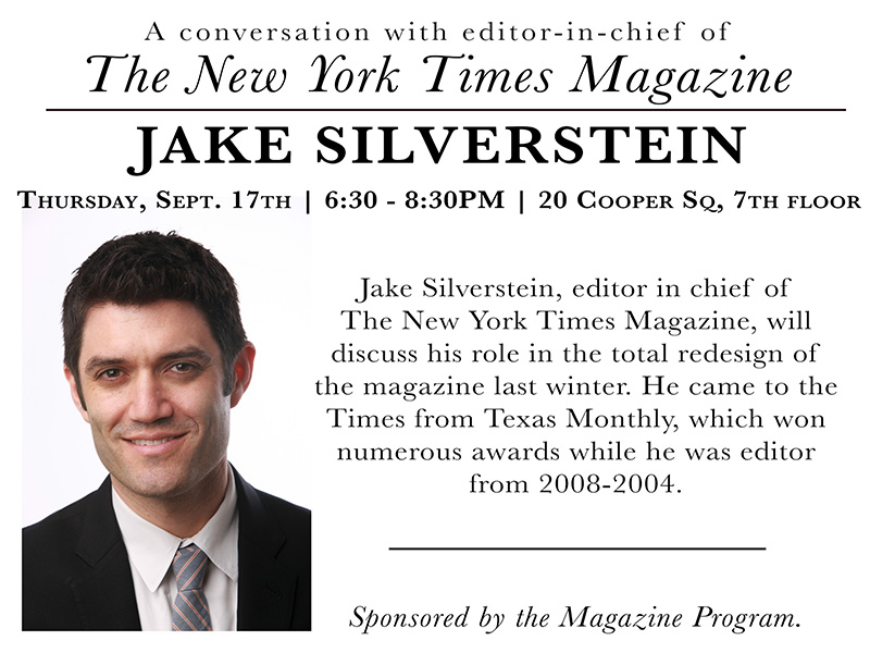 A Conversation with New York Times Magazine Editor-in-Chief Jake Silverstein