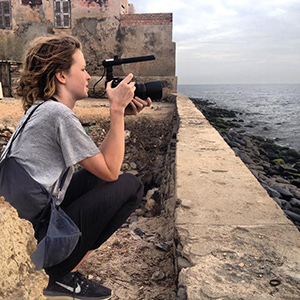 Alison Withers filming in Dakar, Senegal