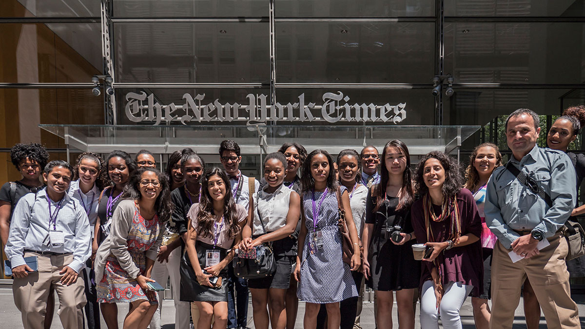 Urban Journalism Workshop Group Photo at The New York Times