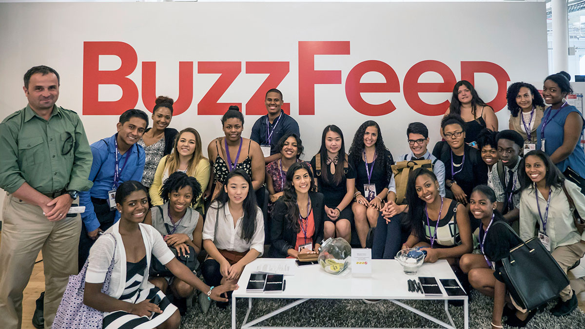 Urban Journalism Workshop Group Photo at Buzzfeed